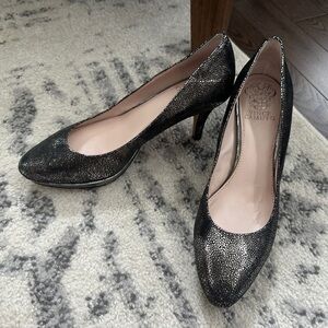 Vince Camuto Black Glitter Heels| size 8